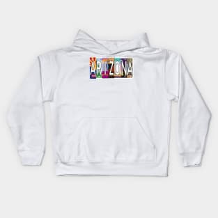 Arizona License Plates Kids Hoodie